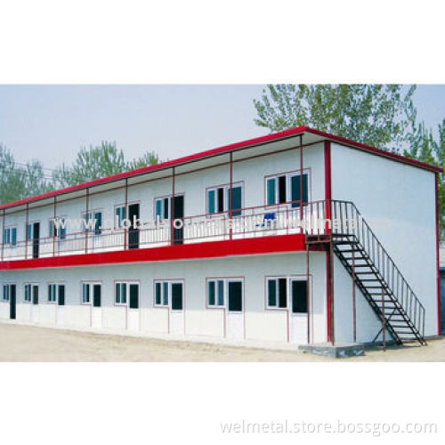 Prefabricated light steel two-storey temporary living house
